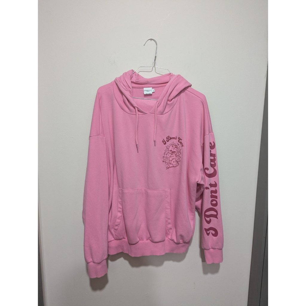 Care Bears X Skinnydip Care Bears I Don't Care Pink Hoodie Size Small